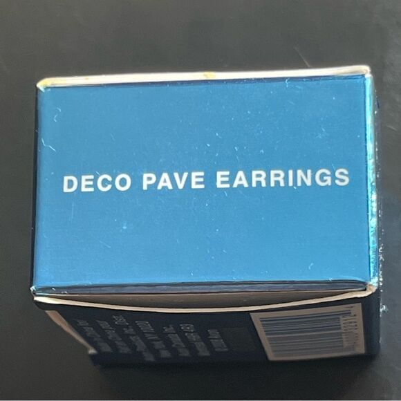Avon deco pave stud earrings with cubic zirconia in silvertone - Picture 6 of 8